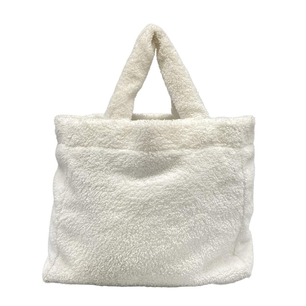 Prada Terry Tote Bag Tote Bag White Black - Picture 3 of 15
